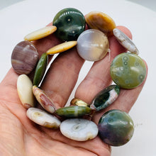 Load image into Gallery viewer, Ocean Jasper Graduated Round Strand | 26x8 to 24x8 mm | Multi-color | 16 Beads |