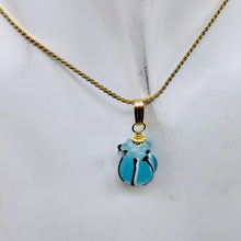 Load image into Gallery viewer, Lampwork Frog 14K Gold Filled Frog | 1" Long | Periwinkle Blue | 1 Pendant |