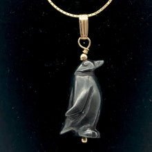 Load image into Gallery viewer, March of The Penguins Hematite Carved Bead & 14Kgf Pendant| 1 3/8" Long| Bronze| - PremiumBead Alternate Image 4