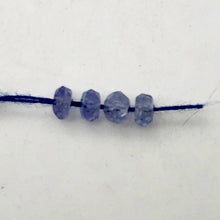 Load image into Gallery viewer, Tanzanite Faceted From 3x1.25mm to 2.5x1mm Roundel Bead 7.5 inch Strand 9713HS