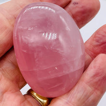Load image into Gallery viewer, Rose Quartz Oval Meditation Worry Stone | 55x43x26 mm | Pink | 1 Stone }