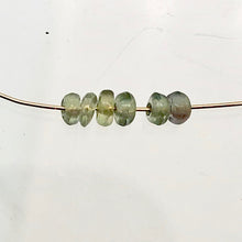 Load image into Gallery viewer, 6 Untreated Blue/Grey/Purple/Green Sapphire 2x1mm Roundel Beads 7704