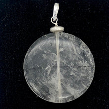 Load image into Gallery viewer, Tourmalated Quartz Beautiful Round Sterling Silver Pendant | 30mm | Disc |