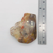 Load image into Gallery viewer, Fossilized Wood Irregular Flat Briolette | 41x36x7mm | Brown/White | 1 Pendant Bead
