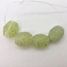 Load image into Gallery viewer, Basket Weave Carved 18x16mm Serpentine Jade Barrel Bead 10570 | 18x16mm | Green - PremiumBead Alternate Image 7
