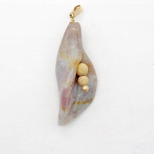 Load image into Gallery viewer, Fancy Jasper Calla Lily 14K Gold Filled Flower Pendant | 1 3/4" Long|White Pink|