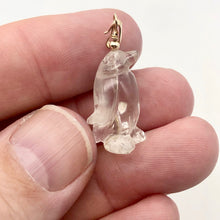 Load image into Gallery viewer, Quartz Penguin Pendant Necklace | Semi Precious Stone Jewelry | 14k Pendant