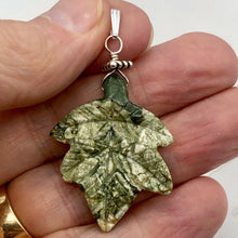 Load image into Gallery viewer, Ryolite RainForest Jasper Leaf 14K Gold Filled| 1.75 |Green/White/Gold|1 Pendant