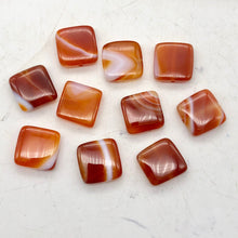 Load image into Gallery viewer, Red Orange Sardonyx Square Beads | 15x15x6mm | Orange | Square | 5 Beads | - PremiumBead Alternate Image 3