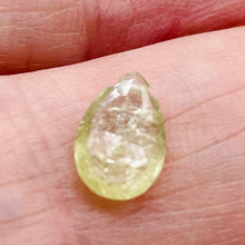 Load image into Gallery viewer, Sapphire 1.3ct Flat Faceted Briolette Pendant Bead | 9x6x3mm | Pale Green | 1 |