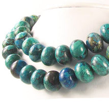 Load image into Gallery viewer, Premium! Chrysocolla 17x14mm Roundel Bead Strand 109651 - PremiumBead Primary Image 1