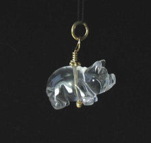 Load image into Gallery viewer, Quartz Pig Pendant Necklace | Semi Precious Stone Jewelry | 14k Pendant