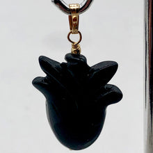 Load image into Gallery viewer, Obsidian 14K Gold Filled Rose Pendant | 2 1/2" Long | Black | 1 Pendant |