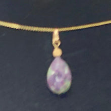Load image into Gallery viewer, Rare Ruby Fuchsite Teardrop 14K Gold Filled Pendant | 18x12x5mm | 1 1/4" Long |