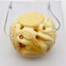 Load image into Gallery viewer, Chinese Zodiac Year of the Rabbit WaterBuffalo Bone Bead| 30mm| Cream| 1 Bead | - PremiumBead Alternate Image 2