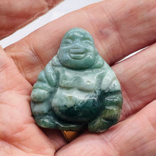 Load image into Gallery viewer, Exotic Fancy Jasper Hand Carved Buddha Bead | 33x30x7mm | Blue Green