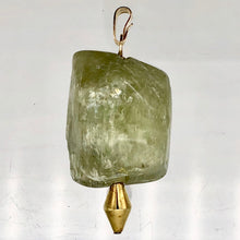 Load image into Gallery viewer, Chatoyant Green Kunzite Faceted Nugget Bead 14K Gold Filled Pendant | 1 1/2" |