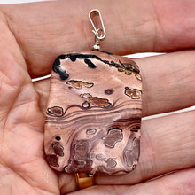 Load image into Gallery viewer, Apache Jasper Sterling Silver Rectangle Pendant | 2" Long | Red Pink | 1 Pendant