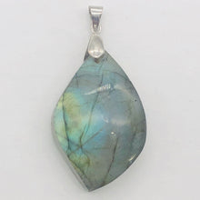 Load image into Gallery viewer, Labradorite Sterling Silver Natural | 1 1/2" Long | Blue/Golden | 1 Pendant |