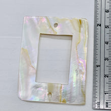 Load image into Gallery viewer, 1 Mother of Pearl Shell 50x39mm Picture Frame Focal Bead 8976