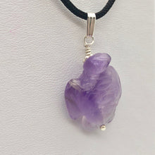 Load image into Gallery viewer, Majestic Hand Carved Amethyst Sea Turtle and Sterling Silver Pendant 509276AMDS - PremiumBead Alternate Image 9