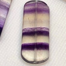 Load image into Gallery viewer, Striped Purple Fluorite 40x16x7mm Bead 6823 - PremiumBead Alternate Image 2
