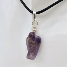 Load image into Gallery viewer, On the Wings of Angels Amethyst Sterling Silver 1.5" Long Pendant 509284AMS - PremiumBead Primary Image 1