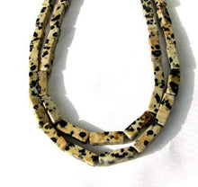 Load image into Gallery viewer, Spots Dalmatian Jasper Square Tube Bead 8 inch Strand 9474HS - PremiumBead Primary Image 1