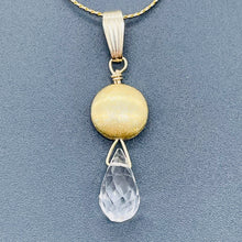 Load image into Gallery viewer, Quartz 14K Gold Filled Facetted Briolette | 1 3/4" Long | Clear | 1 Pendant |
