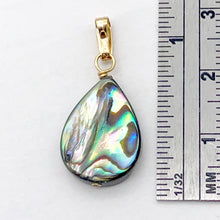 Load image into Gallery viewer, Abalone 14K Gold Filled Drop Pendant | 1" Long | Blue |