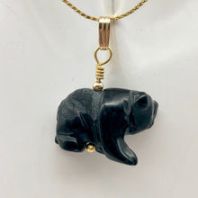 Load image into Gallery viewer, Adorable! Carved Onyx Panda with 14Kgf Pendant 509292HMG - PremiumBead Alternate Image 4