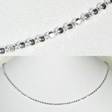 Load image into Gallery viewer, Italian! 16" Sterling Silver Faceted Bead Chain 110015A - PremiumBead Primary Image 1