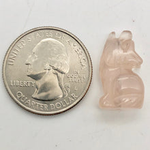 Load image into Gallery viewer, Howling New Moon 2 Carved Rose Quartz Wolf Coyote Beads | 21x11x8mm | Pink - PremiumBead Alternate Image 8