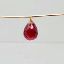 Load image into Gallery viewer, .75cts Orange Sapphire 18K Briolette Bead Pendant | 5.25x4mm |