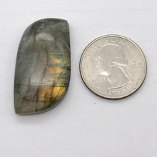 Load image into Gallery viewer, Labradorite Spectrolite Free Form Pendant Bead | 38x20x8mm | Golden Gray |