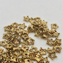 Load image into Gallery viewer, 4 Precious Vermeil Star Bead Caps 8203 - PremiumBead Primary Image 1