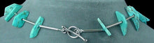 Load image into Gallery viewer, Natural Turquoise Fancy Drop Silver Tube Bead Necklace 200004 - PremiumBead Alternate Image 3