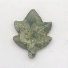 Load image into Gallery viewer, Rhyolite/Rainforest Jasper Leaf | 38x30x5mm to 32x25x4mm | Green Tan | 2 Beads