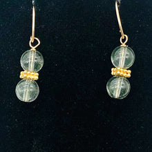 Load image into Gallery viewer, Sparkling Actinolite Quartz 14K Gold Filled Earrings | 1 1/4" long | 1 Pair |