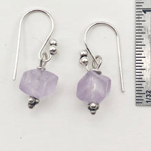 Load image into Gallery viewer, Faceted Cube Lilac Amethyst and Sterling Silver Earrings | 1 Inch Long | - PremiumBead Alternate Image 3