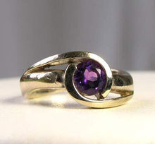 Load image into Gallery viewer, Dynamic Purple Amethyst in Solid 14Kt White Gold Ring Size 3 3/4 9982Au - PremiumBead Alternate Image 4