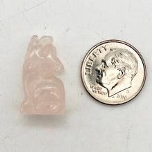 Load image into Gallery viewer, Hand Carved Pink Rose Quartz Wolf/Coyote Figurine | 21x11x8mm | Pink - PremiumBead Alternate Image 8