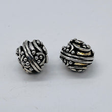 Load image into Gallery viewer, Designer 21 intricate Spiral 2.7 Grams Sterling Silver Bead 4019