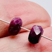 Load image into Gallery viewer, Ruby 6ct Faceted Parcel Rondelle Beads | 8x5 to 8x4mm | Red | 2 Beads |