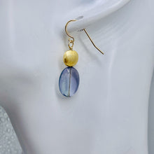 Load image into Gallery viewer, Fluorite 14K Gold Filled Drop/Dangle | 1 1/2" Long | Blue/Purple | 1 Earrings |
