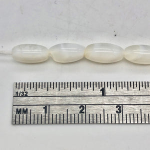 White Onyx 12x5mm to 14x6mm Rice Bead Half-Strand - PremiumBead Alternate Image 3