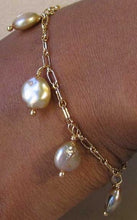 Load image into Gallery viewer, Sparkling! CHAMPAGNE FW Pearl & 14Kgf BRACELET 404480A - PremiumBead Alternate Image 2