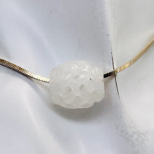 Load image into Gallery viewer, Jade AAA Carved Barrel Bead | 16x14mm | White | 1 Bead |