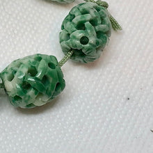 Load image into Gallery viewer, Basket Weave Carved 18x16mm Flowering Jade Barrel Bead 10570Fj | 15x13mm | Green - PremiumBead Alternate Image 11