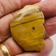 Load image into Gallery viewer, Fossilized Wood Irregular Flat Briolette | 46x36x7mm | Tan/White| 1 Pendant Bead